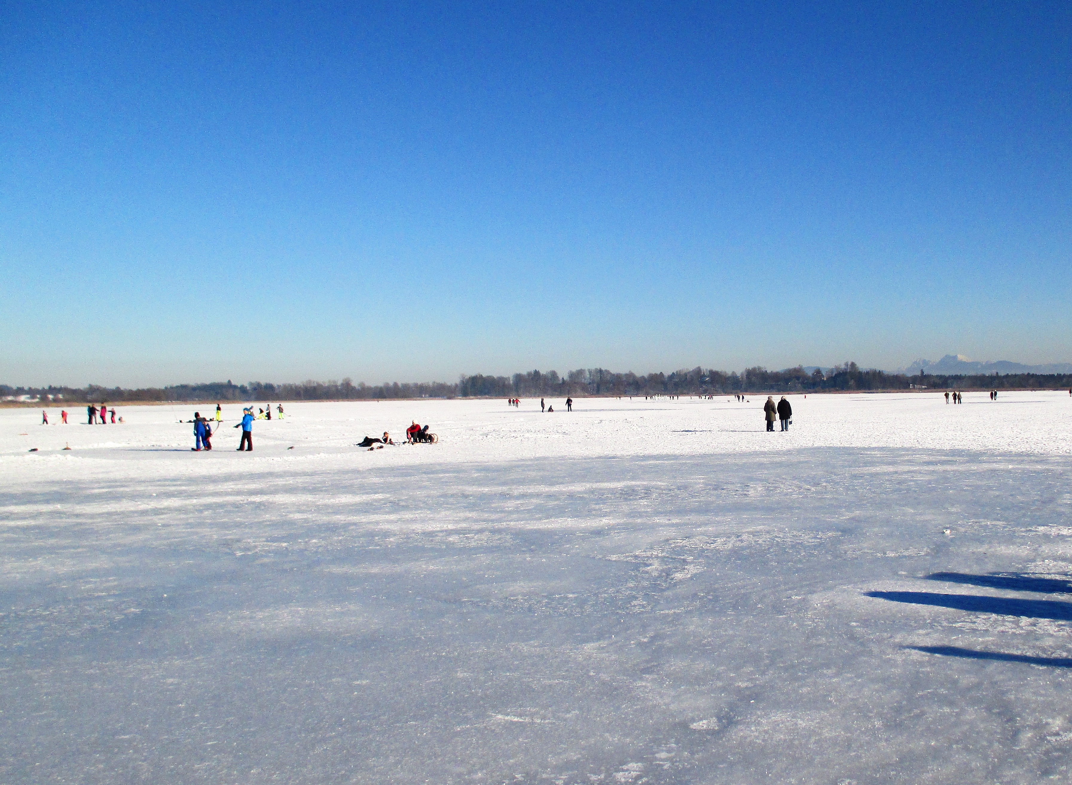 27.Januar: auf dem Eis in der Schafwascher Bucht